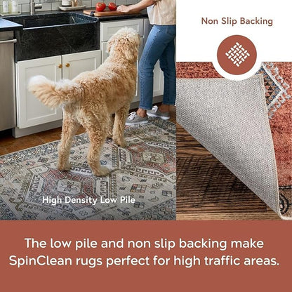nuLOOM 12' x 15' Machine Washable Stain-Resistant Area Rug Medium Profile for Living Room, Bedroom, and Dining Room, Nikita Beige