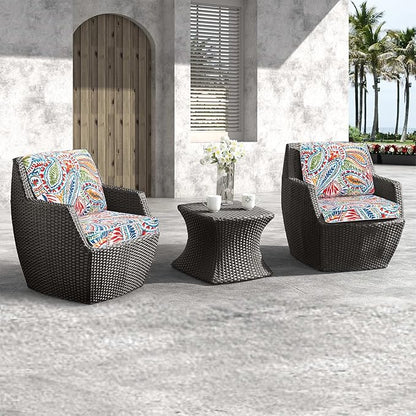 JMGBird Outdoor Cushion Tufted Pillow, Deep Seat Outdoor Chair Cushion Set 22"x22" Patio Cushions for Outdoor Furniture