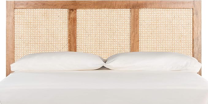 SAFAVIEH Home Collection Vienna Natural Cane Queen Headboard Platform