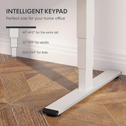 FLEXISPOT E6 3-Stage Dual Motor Electric Standing Desk 48 x 30 Sit Stand Up Desk, Holds 220 lbs, Adjustable Height w/Memory Presets, One-Piece Special Walnut Desktop & White Frame, Ships in 2 Boxes