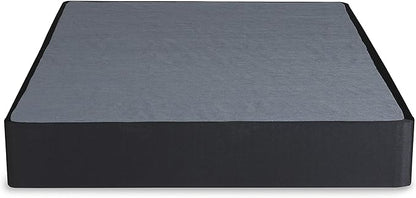 Signature Design by Ashley 10" Mattress Box Spring with Metal Foundation, Sturdy and Durable, Ready to Assemble, Parts and Tools Included, Cal King, Removable Black Fabric Cover