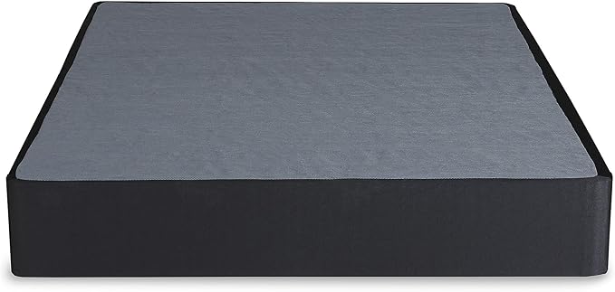 Signature Design by Ashley 10" Mattress Box Spring with Metal Foundation, Sturdy and Durable, Ready to Assemble, Parts and Tools Included, Full, Removable Black Fabric Cover