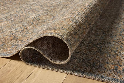 Loloi Amber Lewis Molly Collection MOL-02 Denim/Gold 11'-6" x 15'-6" Low Pile Area Rug