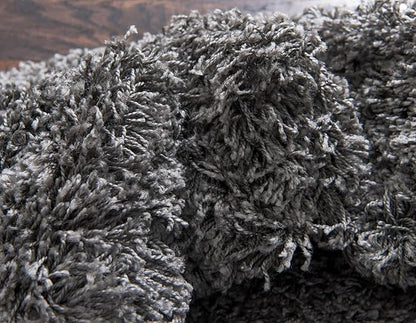 Unique Loom Solid Shag Collection Area Rug (2' 6" x 13' 1" Runner, Graphite Gray)