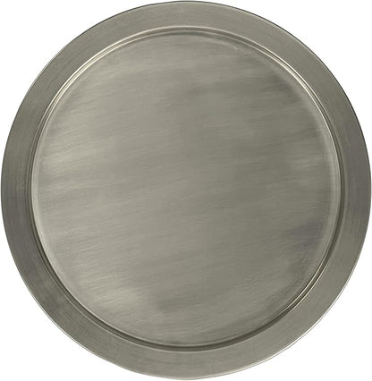 SIMPLIHOME Corbin 16 inch Wide Metal Side Table in Hammered Antique Silver, Round Drum Design End Table for Living Room, Family Room, or Entryway, Industrial Style, Assembled
