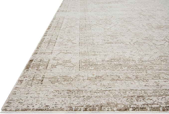 Loloi Amber Lewis Honora Collection HON-01 Ivory/Natural 3'-9" x 5'-9" Accent Rug