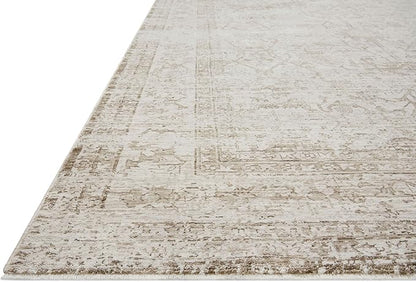 Loloi Amber Lewis Honora Collection HON-01 Ivory/Natural 6'-7" x 9'-2" Area Rug