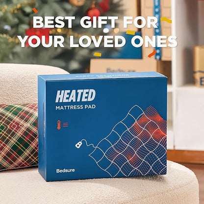 Bedsure Heated Mattress Pad Full - Bed Warmer with Memory & Preheat Functions, 12-Hour Auto Off & 10 Heat Settings, Single Controller, Fast Heating, Brushed Electric Mattress Pad Full, 54"x75"