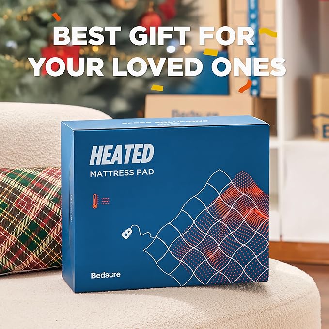Bedsure Heated Mattress Pad King - Bed Warmer with Memory & Preheat Functions, 12-Hour Auto Off & 10 Heat Settings, Dual Controllers, Fast Heating, Brushed Electric Mattress Pad King, 78"x80"