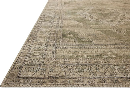 Loloi Amber Lewis Cambria Collection CBR-03 Sand/Olive 10'-0" x 14'-0" Area Rug Jute, Neutral, Vintage Style, Antique Tone, Living, Bedroom, Dining, Carpet