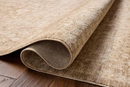 Loloi Chris Loves Julia Palma Collection PLM-01 Bark/Natural 3'-6" x 5'-6" Accent Rug Vintage Style Boho Living Room Bedroom Carpet