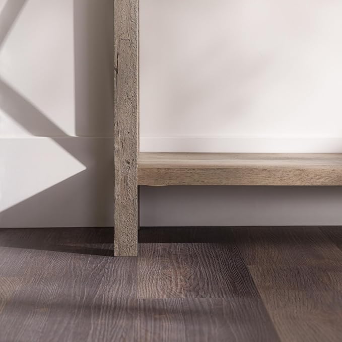Walker Edison Sedalia Modern Farmhouse Metal X Entry Table, 46 Inch, Grey
