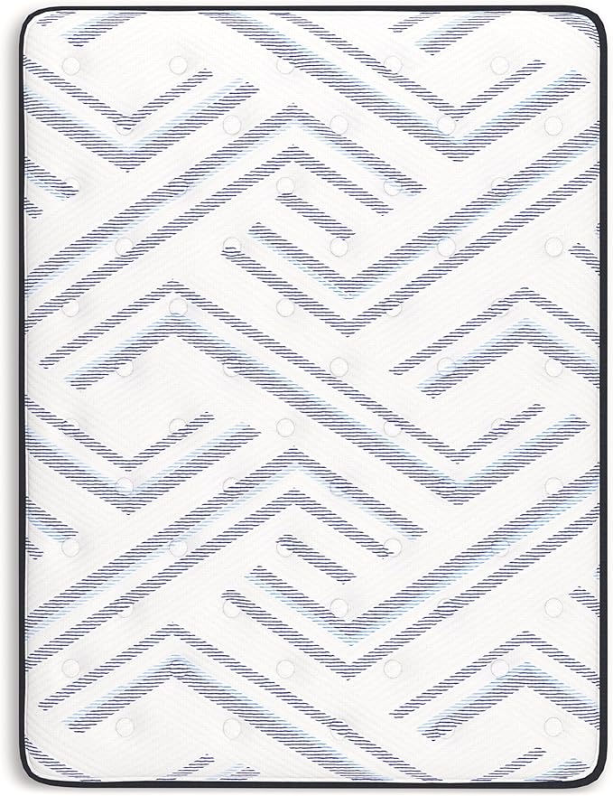 Signature Design by Ashley Full Size Stack 12 Inch Hybrid Medium Plush Cooling Gel Infused Memory Foam Mattress for Pressure Relief, Fiberglass Free, Mattress in A Box