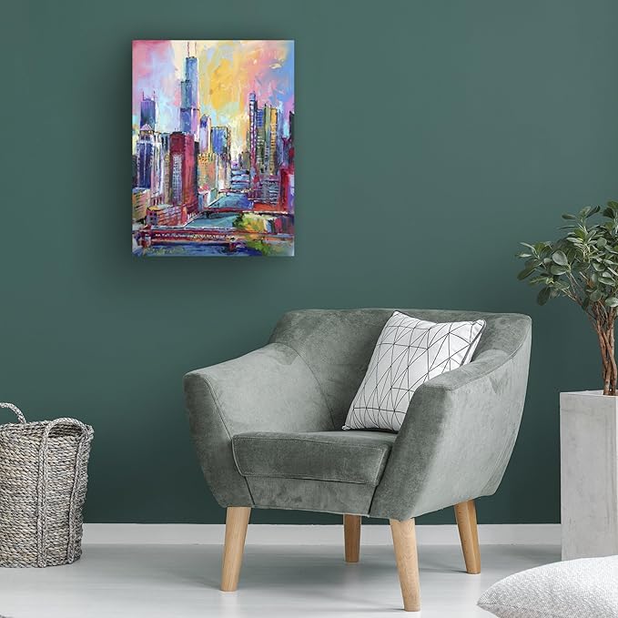 Richard Wallich 'Chicago 3' Canvas Art