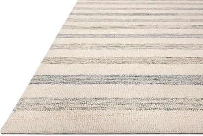 Loloi Chris Loves Julia Chris Collection CHR-05 Ivory/Slate 5'-0'' x 7'-6'', .50" Pile Height, Area Rug