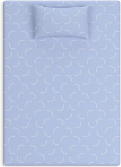Signature Design by Ashley Full Size iKidz 7 Inch Firm Gel Memory Foam Mattress with Stretch Knit Cover & Pillow Included, Blue Ocean, Fiberglass Free, Mattress in A Box
