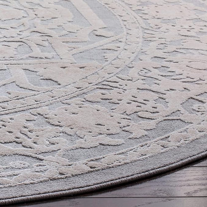SAFAVIEH Reflection Collection Runner Rug - 2'3" x 6', Light Grey & Cream, Non-Shedding & Easy Cleaning, Ideal for Living Room, Bedroom (RFT665C)