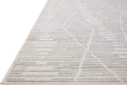 Loloi Kamala Collection KAM-02 Ivory/Silver 6'-7" x 9'-6" Area Rug