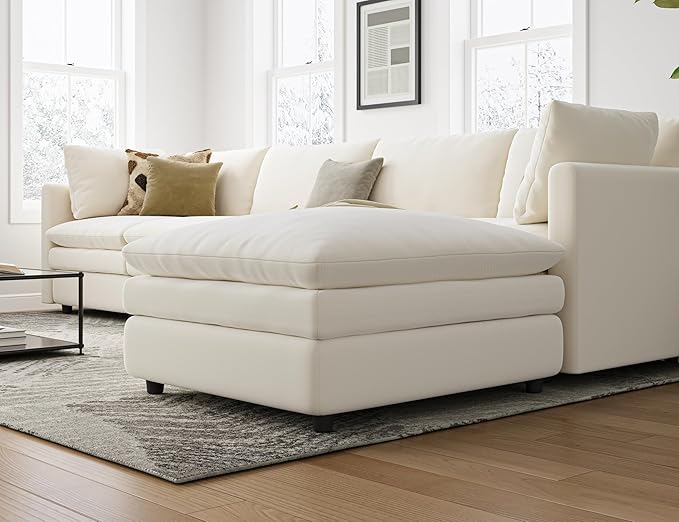 Sectional Couches for Living Room L Shaped Cloud Couch with Ottoman Deep Plush 5 Seats Sofa Modern Sofa for Apartment
