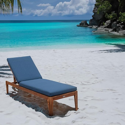 Tommy Bahama Chaise Cushion, 26" X 82" X 2.5", Bamboo Bay Cobalt