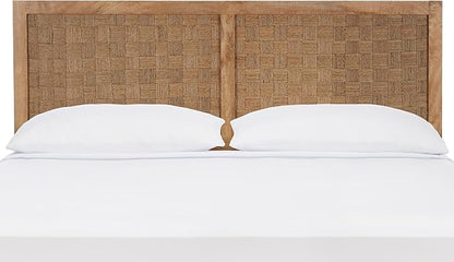 SAFAVIEH Home Collection Halvor Natural Rattan Solid Wood King Size Headboard