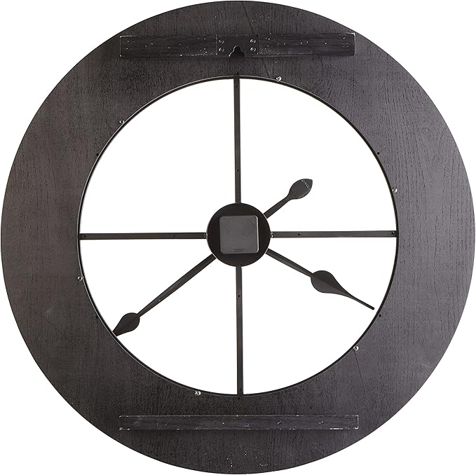 Howard Miller Chasum Gallery Wall Clock, Wall Mount Analog Dial with Golden Roman Numerals Wooden Finish, Battery Powered Classic Round Design Best for Office, Living Room & Home Decor