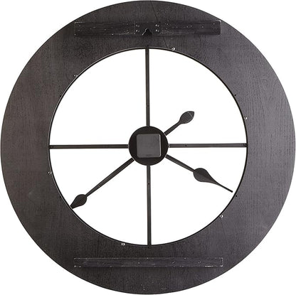 Howard Miller Chasum Gallery Wall Clock, Wall Mount Analog Dial with Golden Roman Numerals Wooden Finish, Battery Powered Classic Round Design Best for Office, Living Room & Home Decor