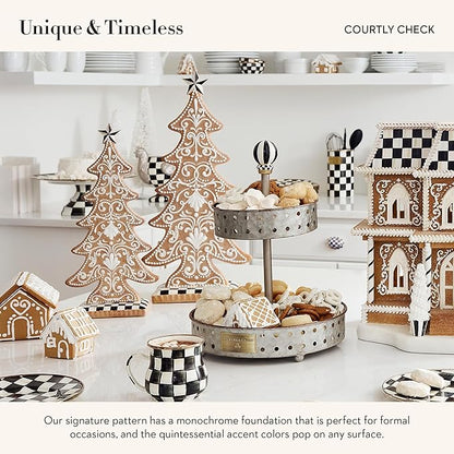 MACKENZIE-CHILDS Gingerbread Cookie Tabletop Christmas Tree, Gingerbread Christmas Decor, Large