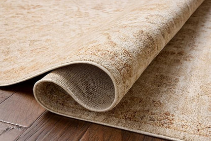 Loloi Chris Loves Julia Palma Collection PLM-04 Natural/Spice 2'-7" x 12'-0" Runner Rug Vintage Style Boho Living Room Bedroom Carpet