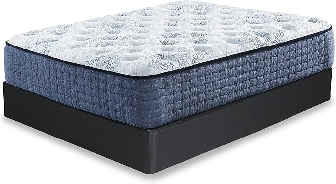 Signature Design by Ashley 10" Mattress Box Spring with Metal Foundation, Sturdy and Durable, Ready to Assemble, Parts and Tools Included, Queen, Removable Black Fabric Cover