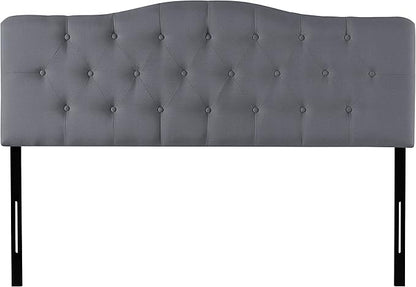 Naomi Home Cassandra Queen Tufted Headboard, Upholstered in Durable Linen Fabric – Premium Foam Cushioning, Adjustable Height, Floating Wall or Bed Frame Mount, Compatible with Adjustable Beds