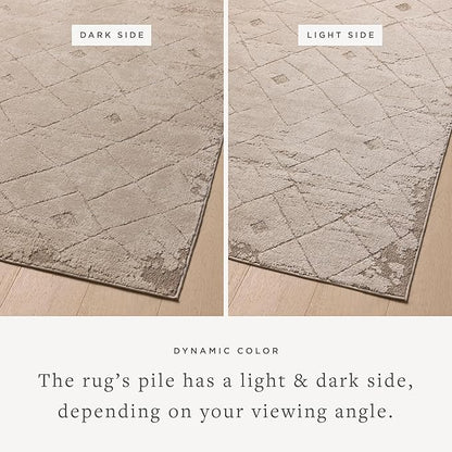 Loloi Amber Lewis Monty Collection MOT-05 Beige/Natural 6'-7" x 9'-3", .50" Pile Height, Area Rug