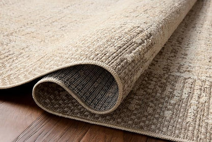 Loloi Amber Lewis Bexley Collection BEX-06 Natural/Taupe 11'-6" x 15' Area Rug Neutral, Textured, Living, Bedroom, Dining, Carpet