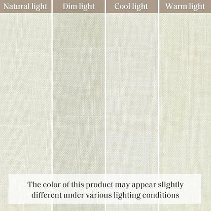 Madison Park Kyler Cordless Roman Shades - Single Panel, Lightweight Linen Blend Fabric, Natural Design, Easy Installation, Light Filtering Window Blind, Bedroom, Living Room Decor 27"W x 64"L Ivory