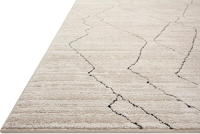 Loloi Darby Collection DAR-03 Sand/Charcoal 2'-7" x 12'-0" Runner Rug