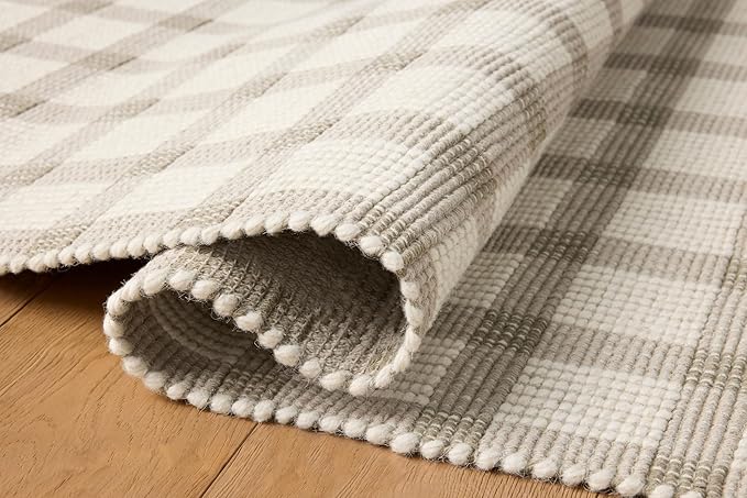 Loloi Magnolia Home by Joanna Gaines Ryder Collection RYD-02 Stone/Ivory 2'-3" x 3'-9" Accent Rug