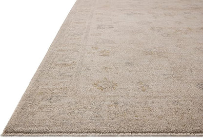 Loloi Chris Loves Julia Louisa Collection LOI-01 Oatmeal/Stone 3'-6" x 5'-6", .38" Pile Height, Accent Rug