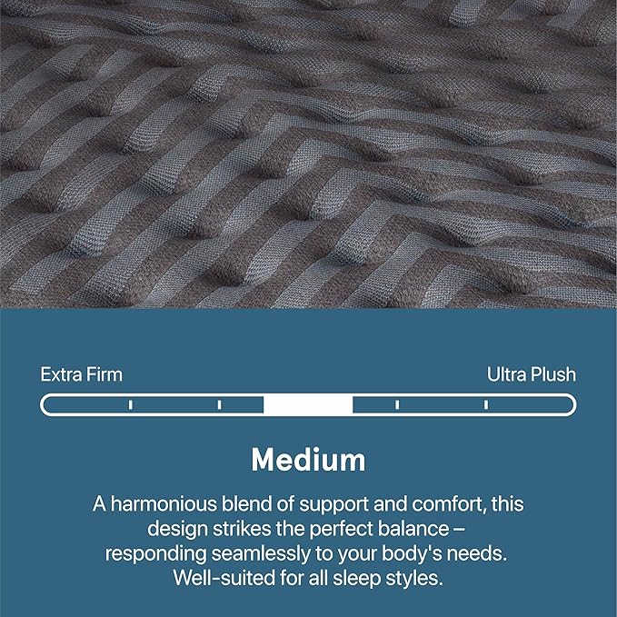 Beautyrest Days End Medium 14" Mattress - Twin - Cooling Tech, Supportive Durable Pocketed Coils, Pressure Relief, Motion Separation; 100 Night Sleep Trial and 10 Year Warranty