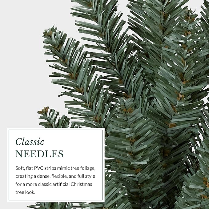 Balsam Hill 4.5 ft Unlit Classic Blue Spruce - Artificial Christmas Tree with Premium Stand for Indoor Holiday Decorating