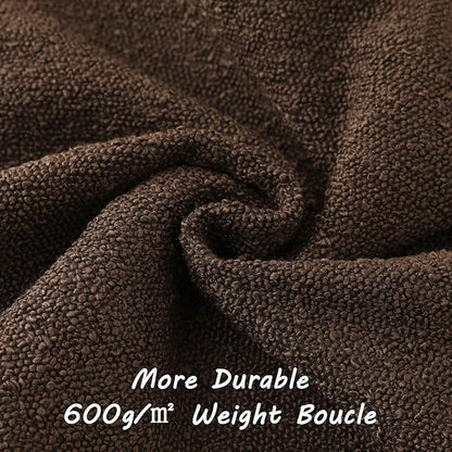 FUTEI Pack of 2 Dark Coffee Decorative Throw Pillow Covers 22x22 Inch Soft Cozy Solid Boucle Textured Cushion Case,Modern Home Decor for Couch Bed Living Room