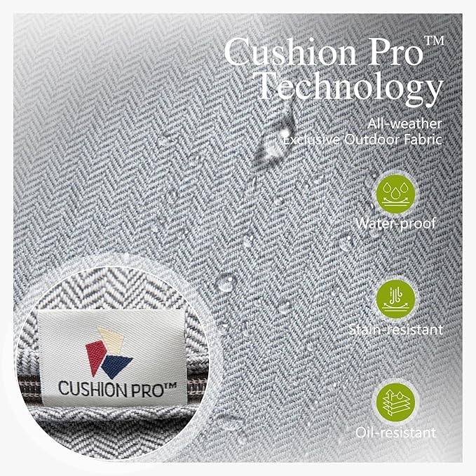 Sophia & William Patio Furniture Set with Fire Pit Table, 5 PCS Metal Outdoor Conversation Set Sofa Couch with Fire Pit Table, 4 Sofa Chairs for Outdoor Seating,Backyard,Porch(Grey)