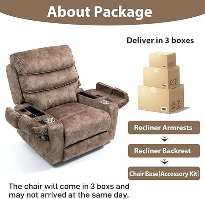 27in Extra Wide Power Lift Recliner Chair for Big Tall with Extended Footrest Heat Massage, Oversized Electric Lift Recliner Chairs for Adults Elderly Seniors, Arm Storage & Cup Holders