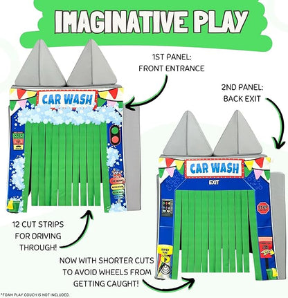 Couch Swag Play Panel for Childrens Foam Sofa Kids Couch (Car Wash)