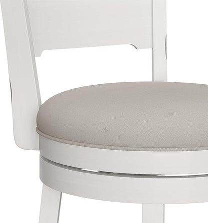 Hillsdale Clarion Wood Swivel Bar Height Stool, Sea White