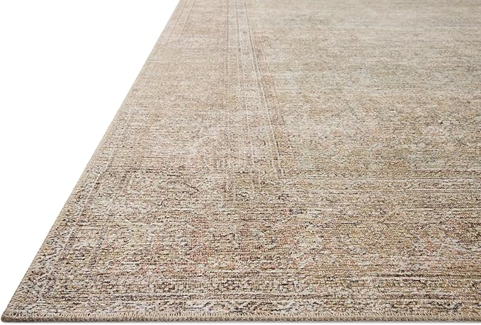 Loloi Amber Lewis Cambria Collection CBR-06 Multi/Natural 8'-6" x 11'-6" Area Rug Jute, Neutral, Vintage Style, Antique Tone, Living, Bedroom, Dining, Carpet