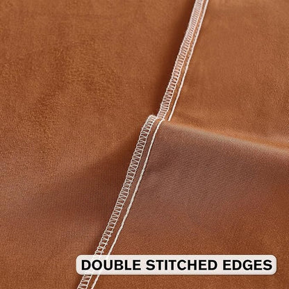 FUTEI Rust Velvet Throw Pillow Covers 24x24 Inch Set of 2,Soft Embossed Leaf-Relief Textured European Cushion Cases,Natural Home Decor for Couch Living Room