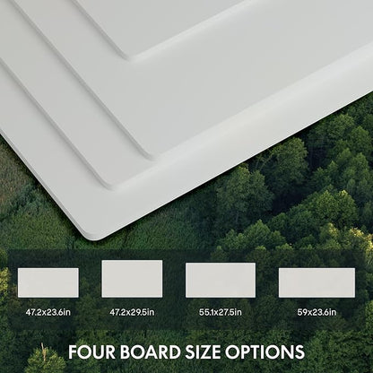 FLEXISPOT E6 3 Stages Dual Motor Electric Standing Desk 48x30 Inch Whole-Piece Board Height Adjustable Electric Sit Stand Desk(White Frame + White Desktop, 2 Packages)