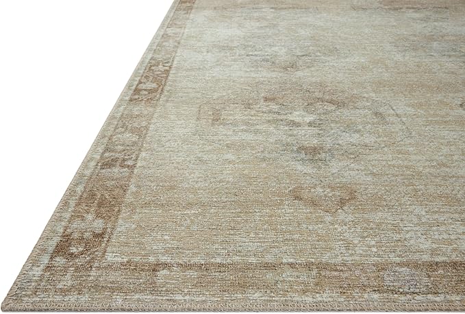 Loloi Amber Lewis Cambria Collection CBR-02 Mist/Natural 2'-6" x 9'-6" Runner Rug Jute, Neutral, Vintage Style, Antique Tone, Living, Bedroom, Dining, Carpet