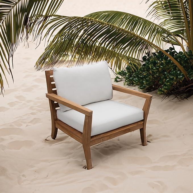 Tommy Bahama Deep Seating Lounge Cushion, 23" X 24" X 4", Bamboo Bay Bone
