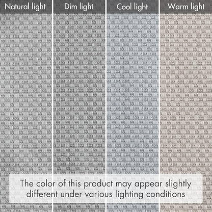 Madison Park Galen Cordless Roman Shade, 31"W x 64"H, Sheen Grey – Room Darkening, Thermal Insulated, Energy Efficient Window Blind with Subtle Sheen Basketweave Fabric for Privacy